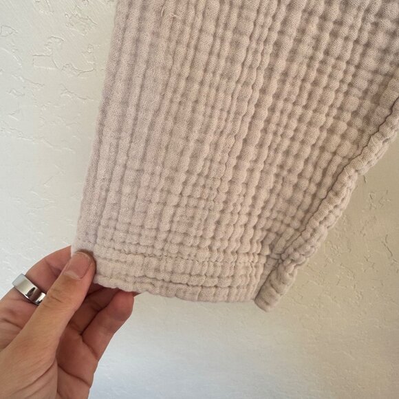 Parachute Cloud Cotton Robe Waffle Weave Size Medium Beige - Picture 5 of 9